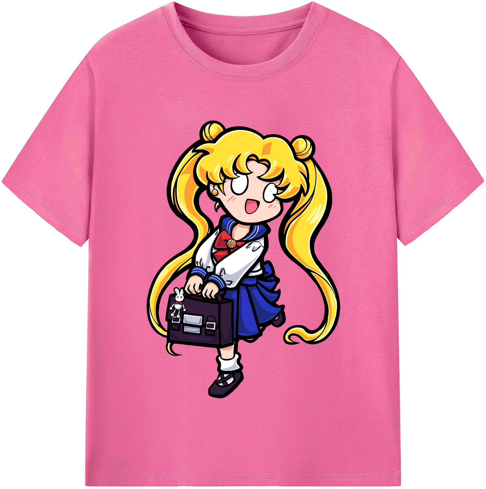 （画像用） 美少女戦士セーラームーン 愛野 美奈子 あいの みなこ Sailor Moon Aino Minako レディースカジュアルプリントTシャツ（綿100％）